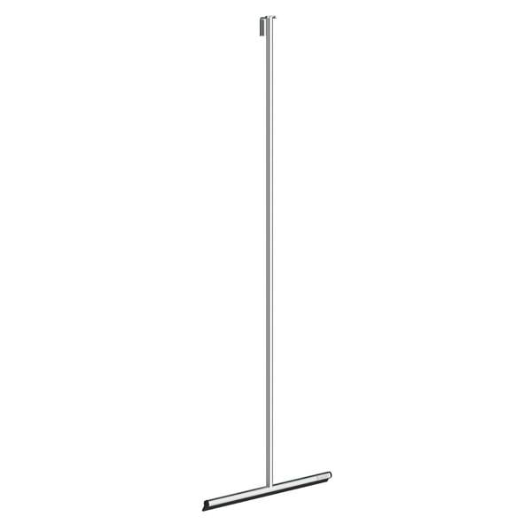 Polished stainless steel floor squeegee