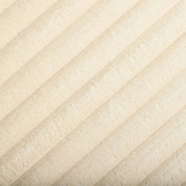 Corduroy Single Sofa Armchair, Modern Accent Chair with Stripes, Turned Legs and Wide Seat, Cream