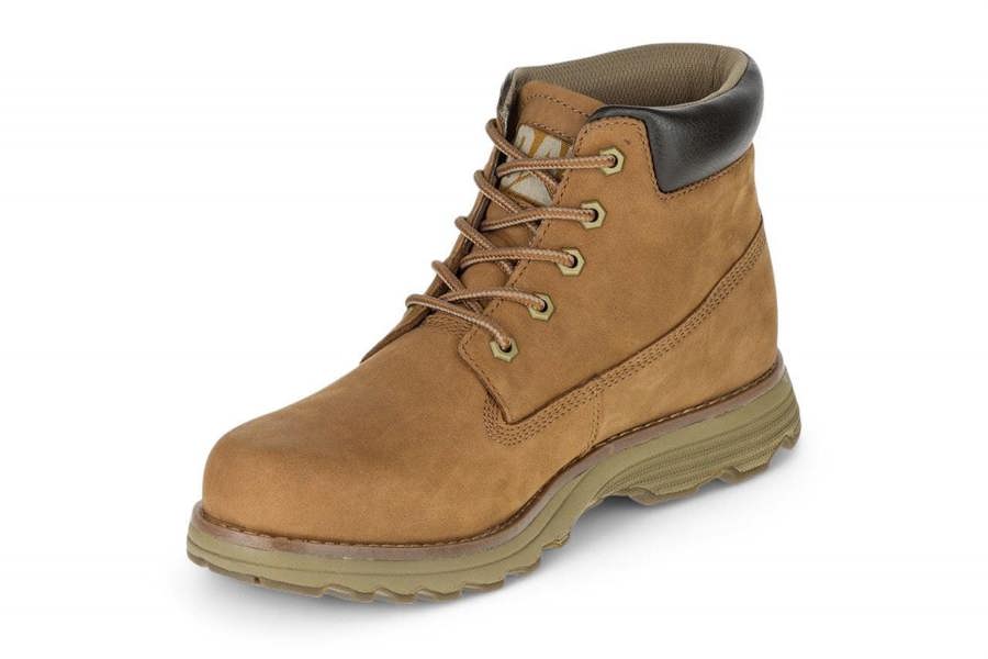 Caterpillar CAT (Caterpillar) Men's Founder Brown Leather Everyday Ankle Boots