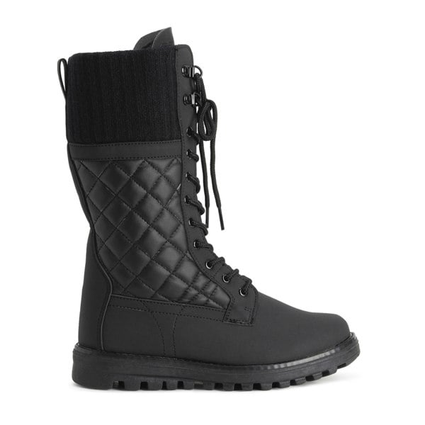 VIVA Women's Faux Fur Thermal Waterproof Outdoor Snow Winter Calf Boots