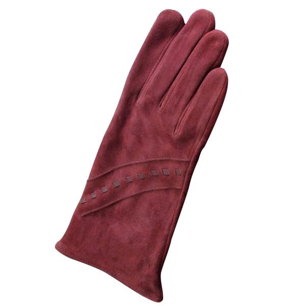 Eastern Counties Leather Womens/Ladies Sian Suede Gloves - Oxblood - 