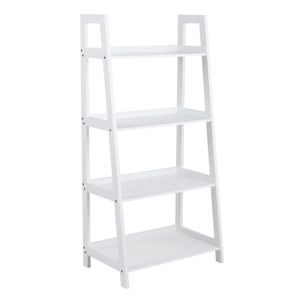 Furniture To Go Wally Bookcase with 4 Shelves in White
