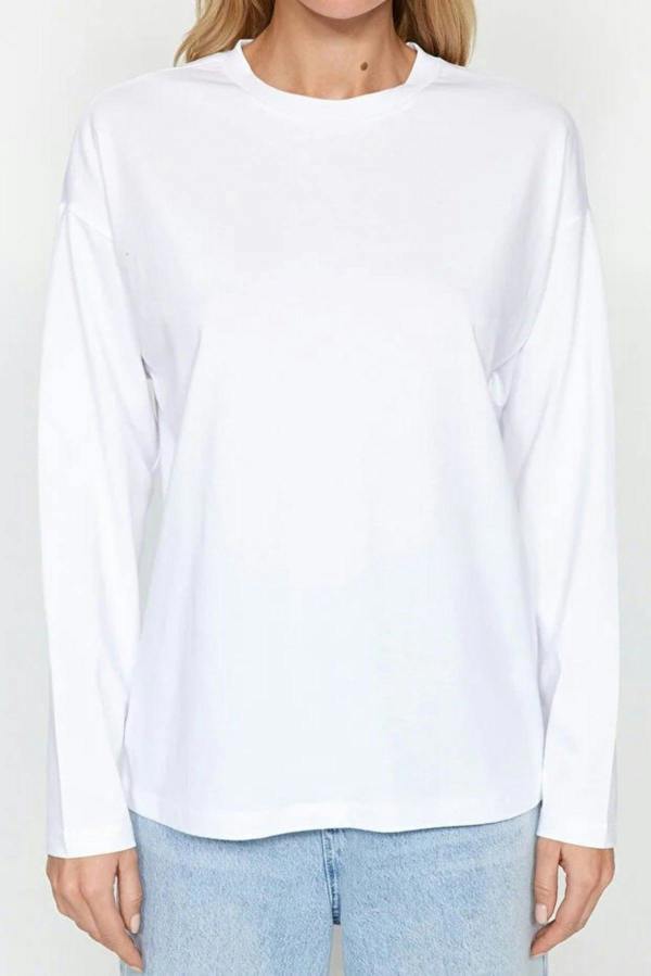 WOVCOR Thick Basic Crew Neck Knit T-Shirt