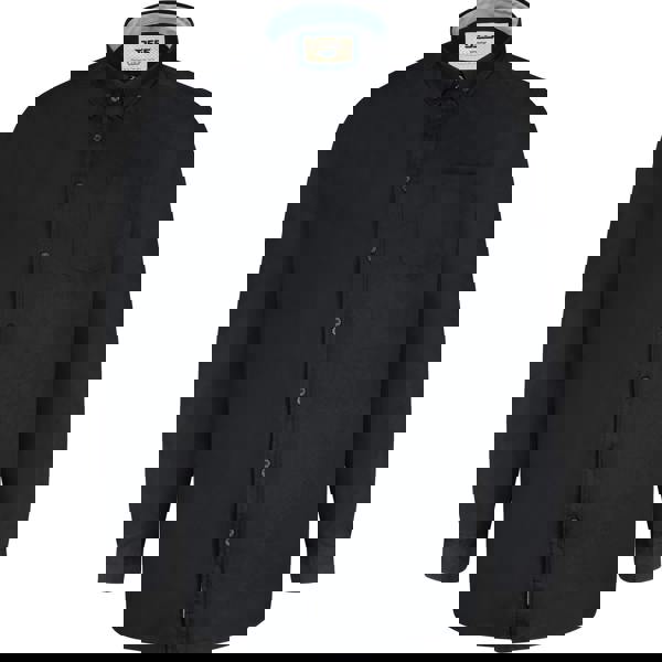 Duke Mens D555 Richard Oxford Kingsize Long-Sleeved Shirt - Black