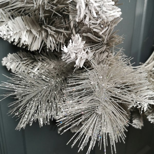 Samuel Alexander 50cm Premier Snow Tipped Silver Christmas Glitter Door Wreath Decoration