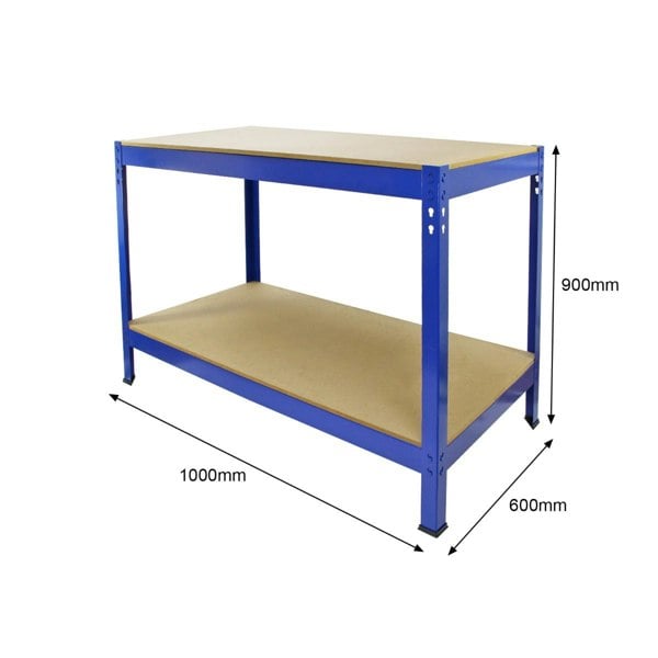 Monster Racking Q-RAX Blue Workbench - 100cm x 90cm x 60cm