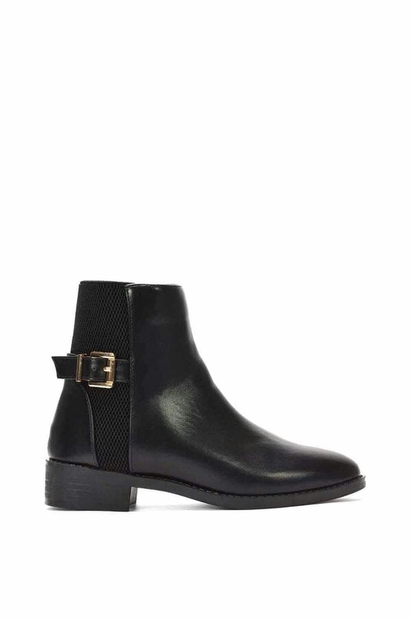 XY LONDON Chelsea Ankle Boots Elasticated Buckle Detail