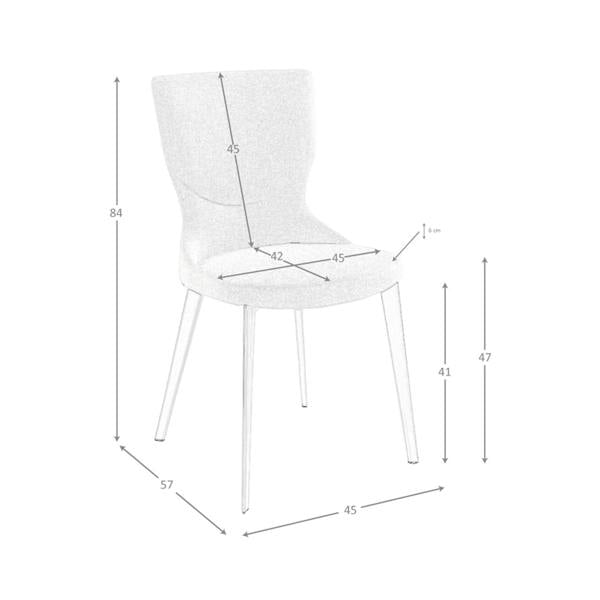 Angel Cerdá Grey Fabric Chair 4131