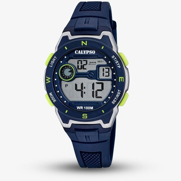 Calypso Mens Digital Crush Navy Blue Watch K5853/3