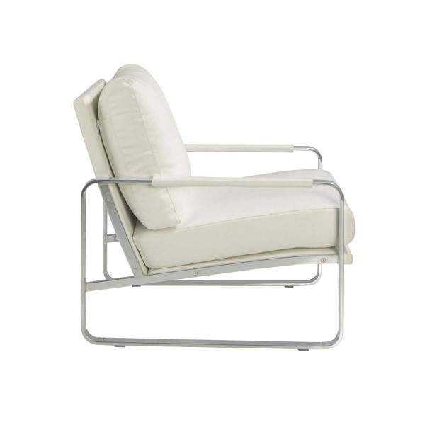 Angel Cerdá White Leatherette Armchair 5026