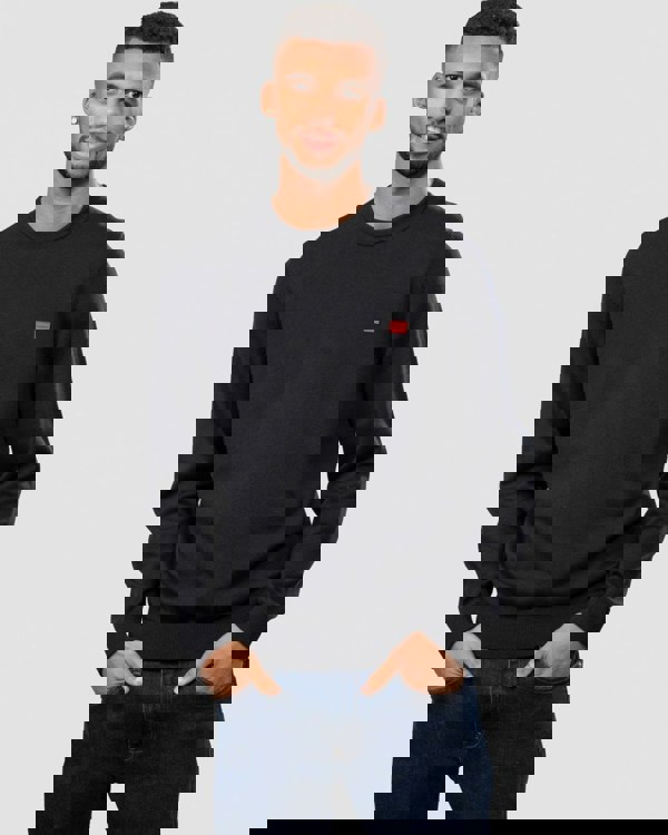 HUGO San Cassius Mens Crew Neck Sweater NOS - Black 001