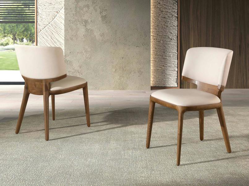 Angel Cerdá Cream leatherette chair 4206