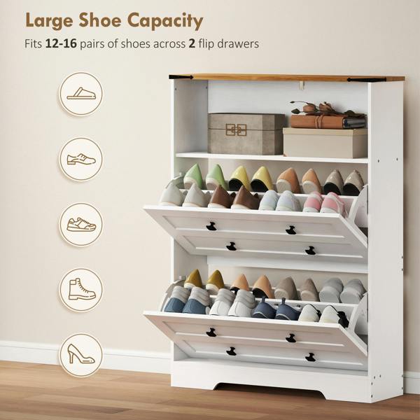 Flip-down Shoe Cabinet