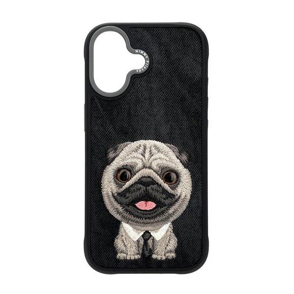 Nimmy Friends Nimmy Big Eye Cute Pet Pug Dog Case with MagSafe for iPhone 17 6.3" Black Grey - N-XDY-IP17-09-A