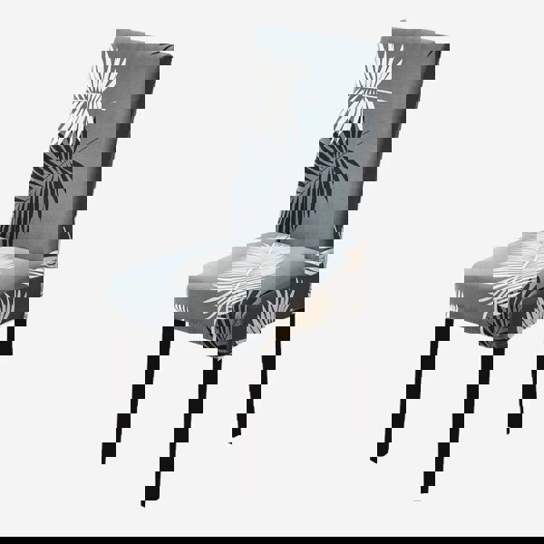 Anyseat Chair Cover Grey Leaves Design with Anti-Dirt and Elastic Material for Dining Room Kitchen Wedding Hotel Banquet Restaurant