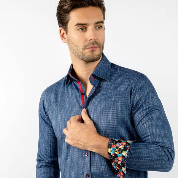 LUXURY KNITTED CLASSIC JACQUARD SHIRT – Premium Men's Patterned Shirt by Claudio Lugli | Bold Design, Tailored Fit, Best Printed Shirts