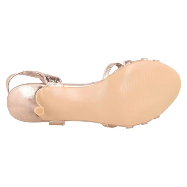 Spot On Ladies Spot On High Heel Metallic Sandals F10837