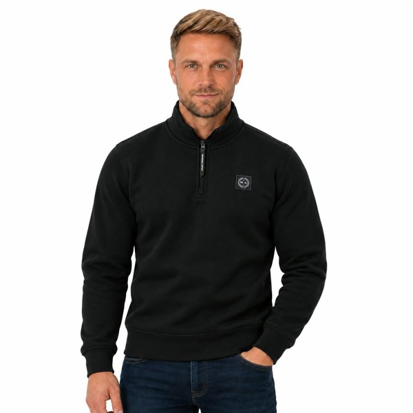 Marshall Artist Marchio 1/4 Zip Sweatshirt Black