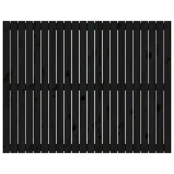 Berkfield Wall Headboard Black 140x3x110 cm Solid Wood Pine