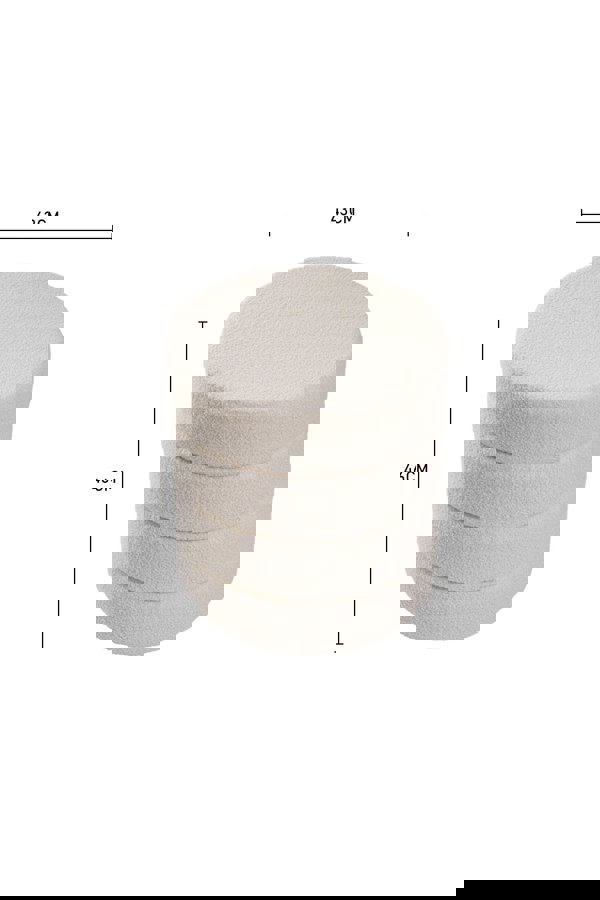 Living and Home Round Channel Upholstered Footstool