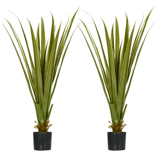 Wyld Haus Robanne Set Of 2 Artificial Agave Style Succulent Plants In Pots H8 90cm