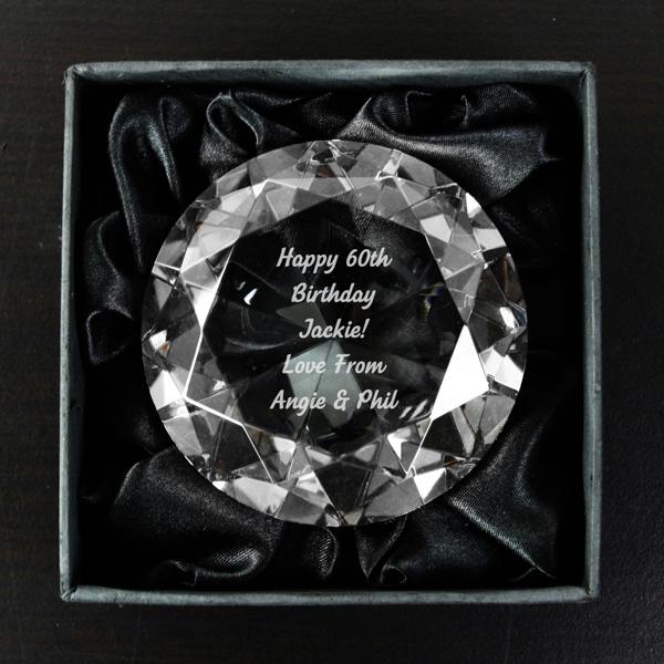 Abode Home & Gifts Personalised Diamond Paperweight