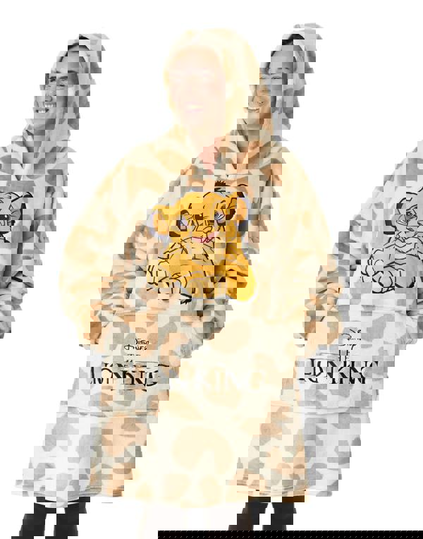 Disney Womens Beige The Lion King Blanket Hoodie (One Size)