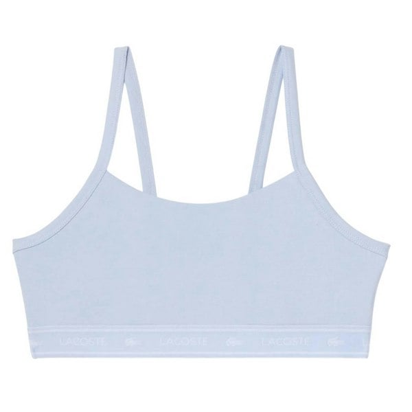 Lacoste Womens/Ladies Logo Cotton Stretch Bralette - Blue