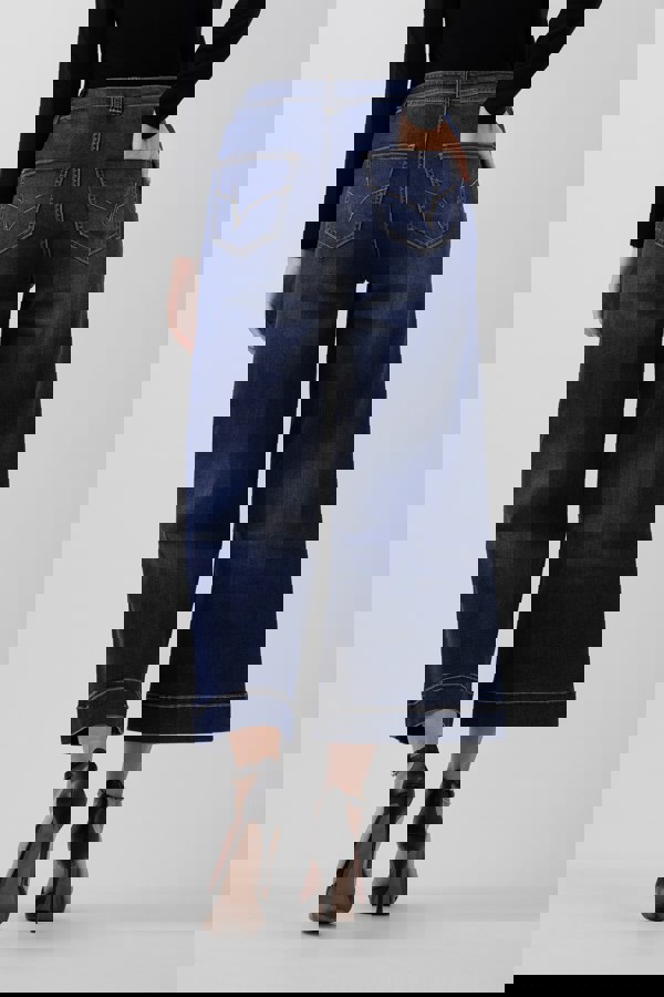 ENORSIA Womens High Waist Denim Culottes