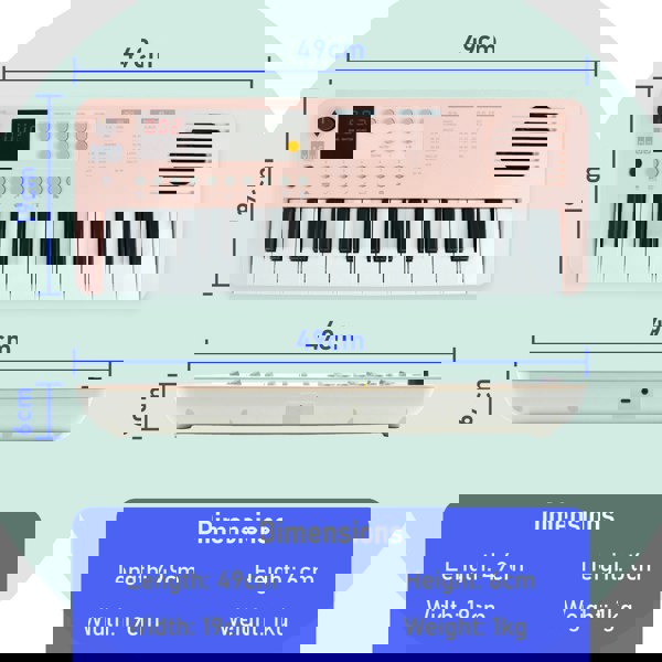 Axus Mini Keyboard 37 Key Keyboard#Colour_Pink