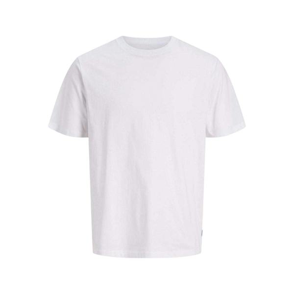 Jack And Jones Mens Basic Plain Regular T-Shirt - White - 