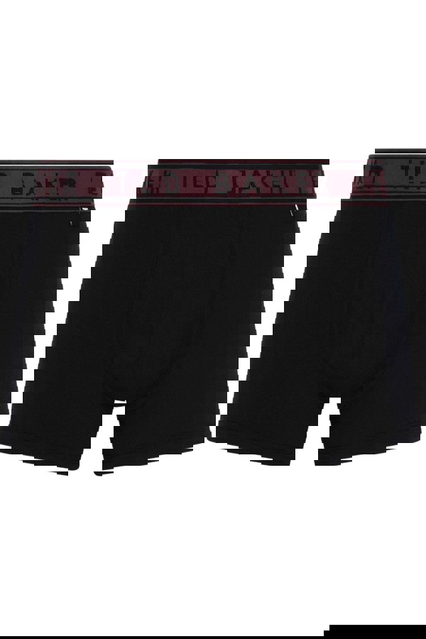 Ted BakerTrunks 3 - pack3 - Pack Contrast Waistband Boxer Trunks, Black w/ burgundy/red/gingerbreadBoxers - and - Briefs.net