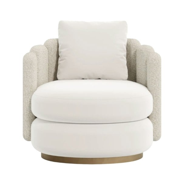 Casa Magna Contour Swivel Armchair: Opulant & Modern Style - Option B