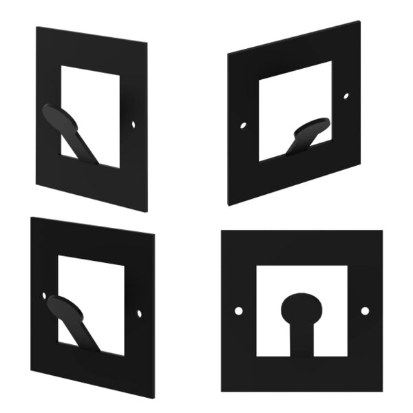 Decortie Modern Kaly Unique Metal Square Triple Hooks for Hanging, Set of 3 Square Shape Hooks Kitchen, Waterproof (Matte, )