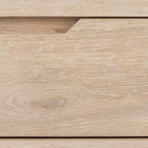 Wyld Haus Jyvaskyla White Oak Wood TV Unit 2 Drawers