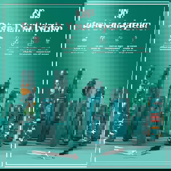 ION8 Leak Proof Kids Water Bottle, Stainless Steel, Otters, 400ml (13oz)