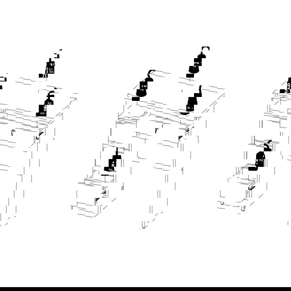 Furniture To Go Function Plus Desk (3+1) Handle Free Drawer in Jackson Hickory Oak