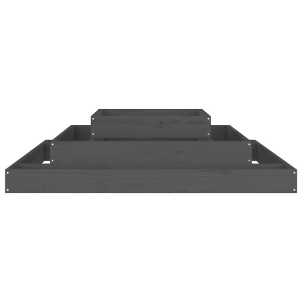 Berkfield Planter Grey 110x110x27 cm Solid Wood Pine
