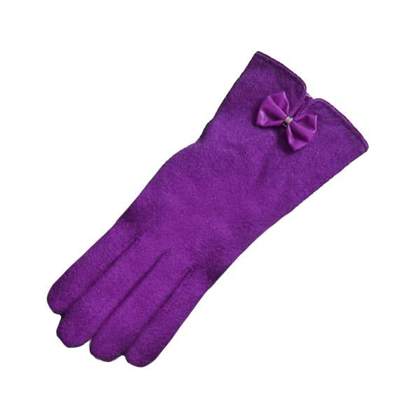 Eastern Counties Leather Womens Geri Wool-blend Gloves - Purple