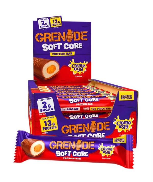 Grenade Soft Core Protein Bars, Creme Egg - 18 x 45g