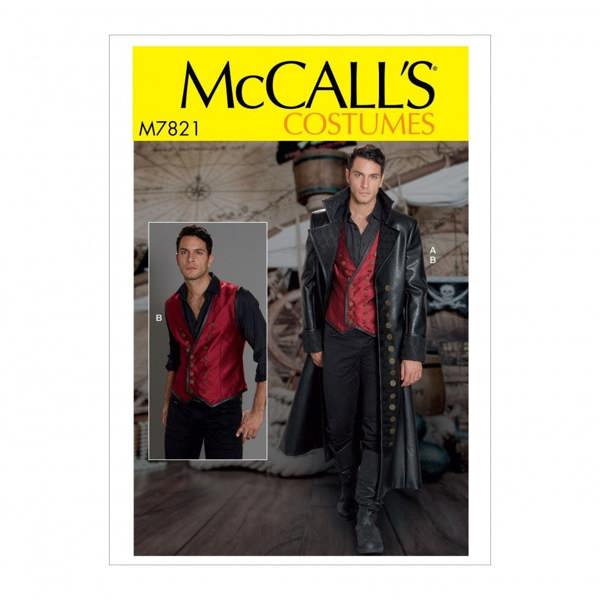 McCalls 7821 Paper Sewing Pattern – Men's Costume, Intermediate