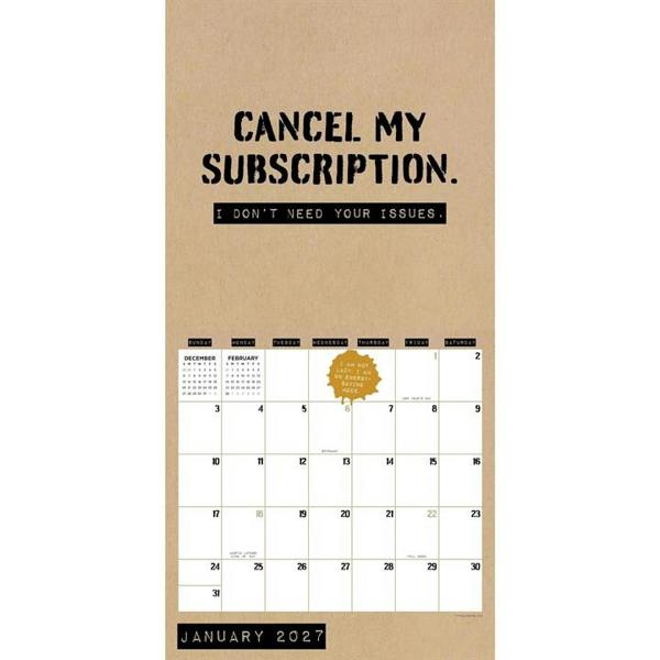 Daily Sarcasm, Roses Are Red Calendar 2027, Wall Calendars, Month To View, Humour, Gift