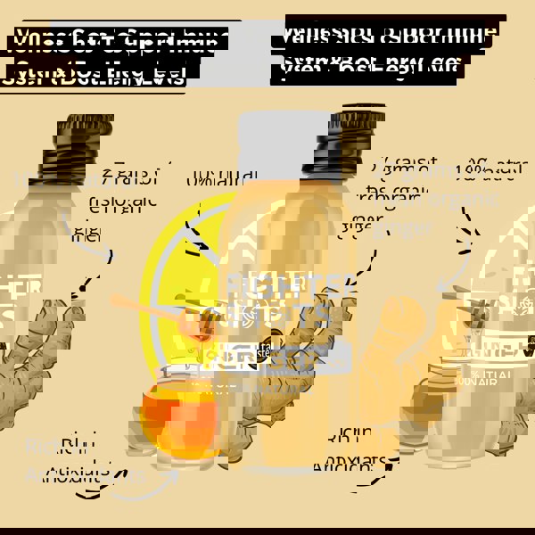 Fighter Shots Ginger -  27g organic cold pressed ginger in every bottle, 12 x 60ml