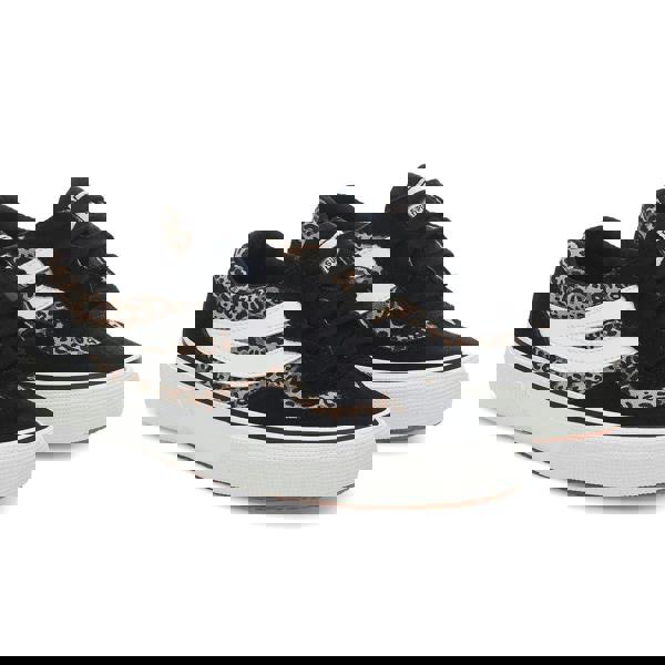 Superga Womens/Ladies 2941 Revolley Leopard Print Suede Trainers - Black/White - 