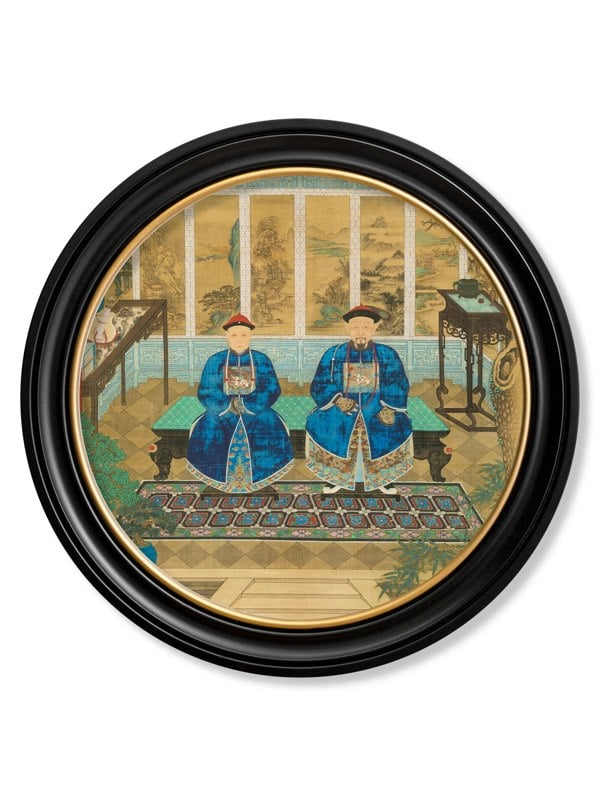 Exceptional Art Imperial Censor and His Wife - Round