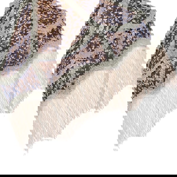 Classic Victorian Empire Lampshade in Navy Blue Cotton with Tassels Image 3