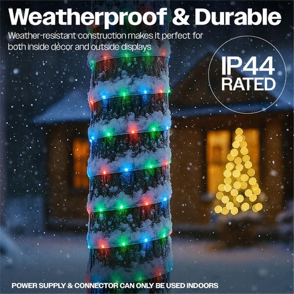 Scotts of Stow Xmas Haus RGB Mini Seed LED Multifunction String Lights APP Control  Multifunction Handheld Remote 24m