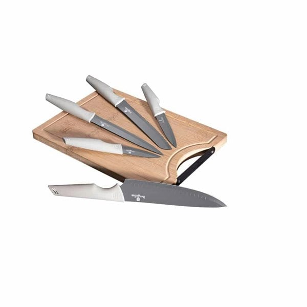 Berlinger Haus 6-Piece Knife Set with Bamboo Board BH-2838 - Precision, Style, and Eco-Friendly Sophistication for Your Kitchen.