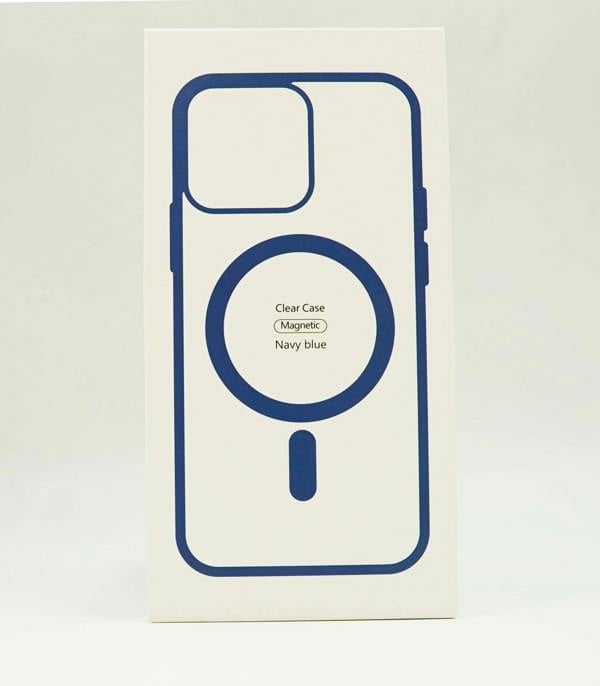 Dyzi Magnetic Clear Case For iPhone 16 Pro Max Blue