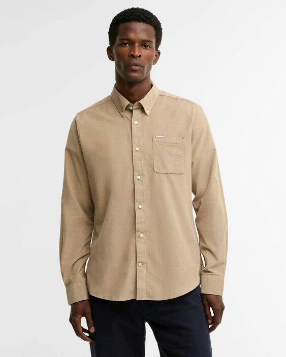 Barbour Ramsey Tailored Long-Sleeved Shirt - Washed Stone - Stone